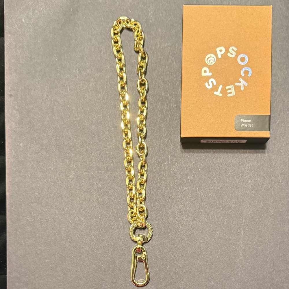 PopSocket Gold Wristlet Chain - Picture 2 of 2